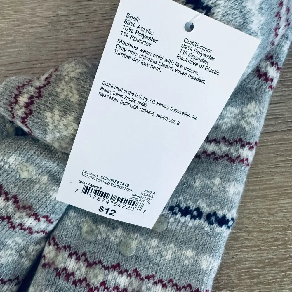 MixIt Plush Sherpa Lined Winter Cozy Slipper Socks